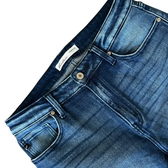 KanCan High Rise Distressed Wide Leg/Flare Jeans - Picture 6 of 7